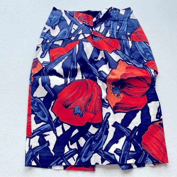 Anthropologie Dresses & Skirts - Anthropology Moulinette Soeurs Poppies Skirt Red Blue Size 2